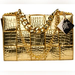 New Tote & Carry Olivia Gold Patterned Crossbody
